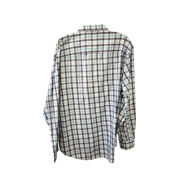 Perry Ellis Mens XXL Plaid Long Sleeve Button-Up Shirt 3990 - Picture 2 of 7